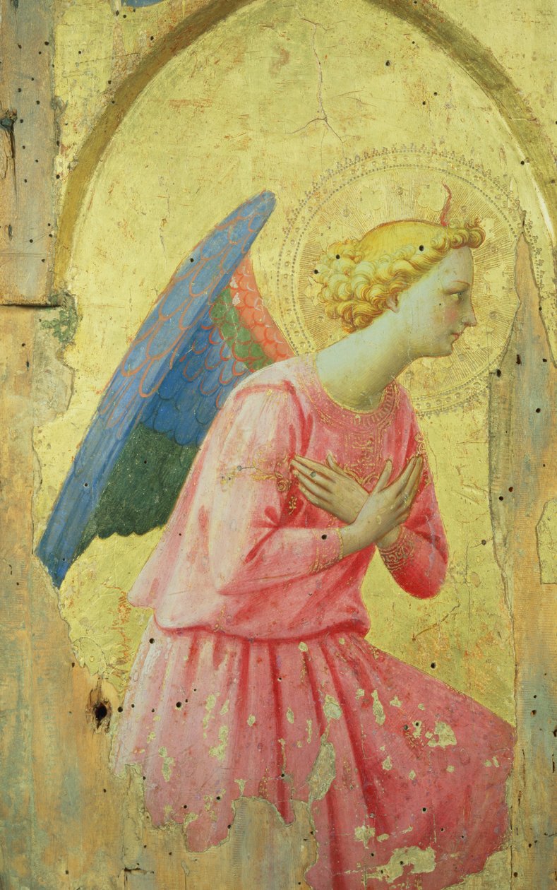 Klanění anděla, cca 1430-40 (tempera na panelu) od Fra Angelico