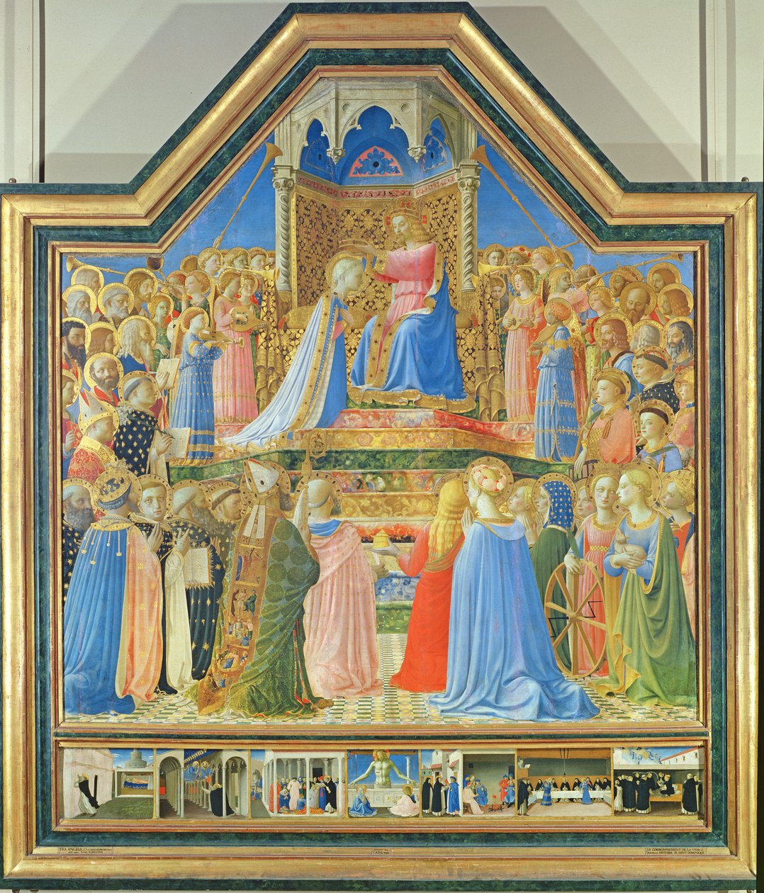 Korunovace Panny Marie, kolem 1430-32 (tempera na panelu) (podrobnosti viz 93858) od Fra Angelico