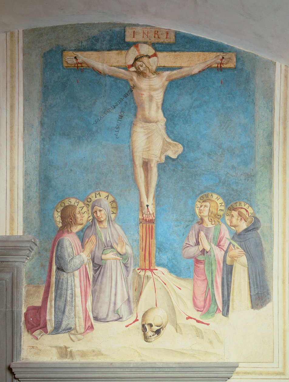 Ukřižování s SS. Kosmas, mučedník Jana a Petra, 1442 od Fra Angelico