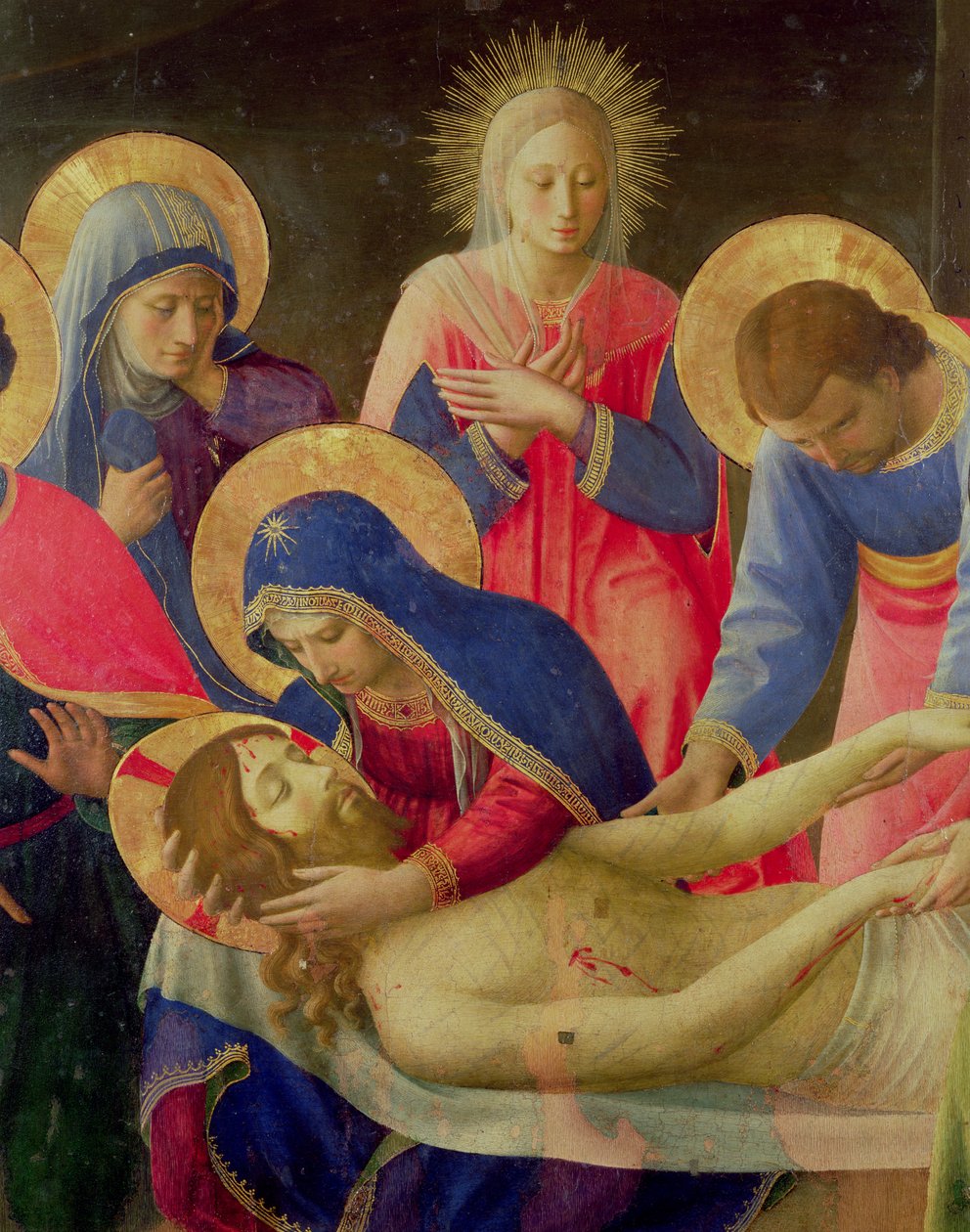 Oplakávání mrtvého Krista, 1436-41 (tempera na desce) (detail) od Fra Angelico
