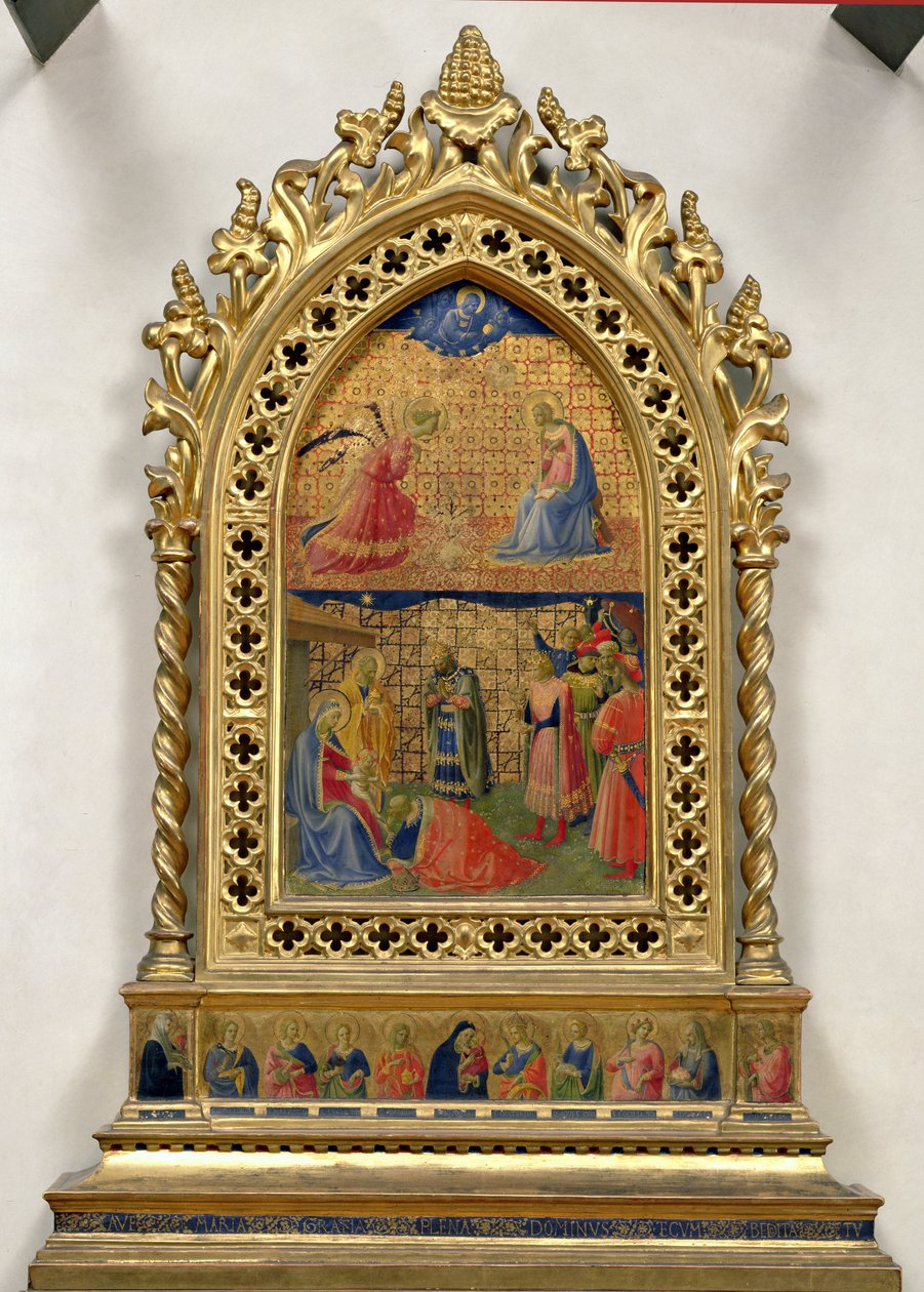 Zvěstování a klanění tří králů (tempera na panelu) od Fra Angelico