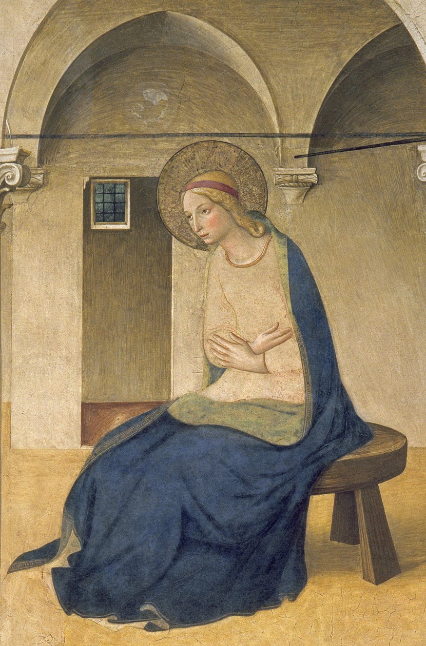 Detail fresky The Annunciation, c.1438-45 of 29030 od Fra Angelico