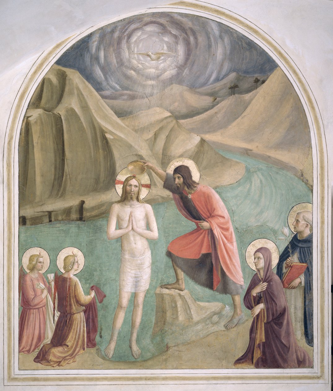 Křest Krista, kolem 1438-45 od Fra Angelico