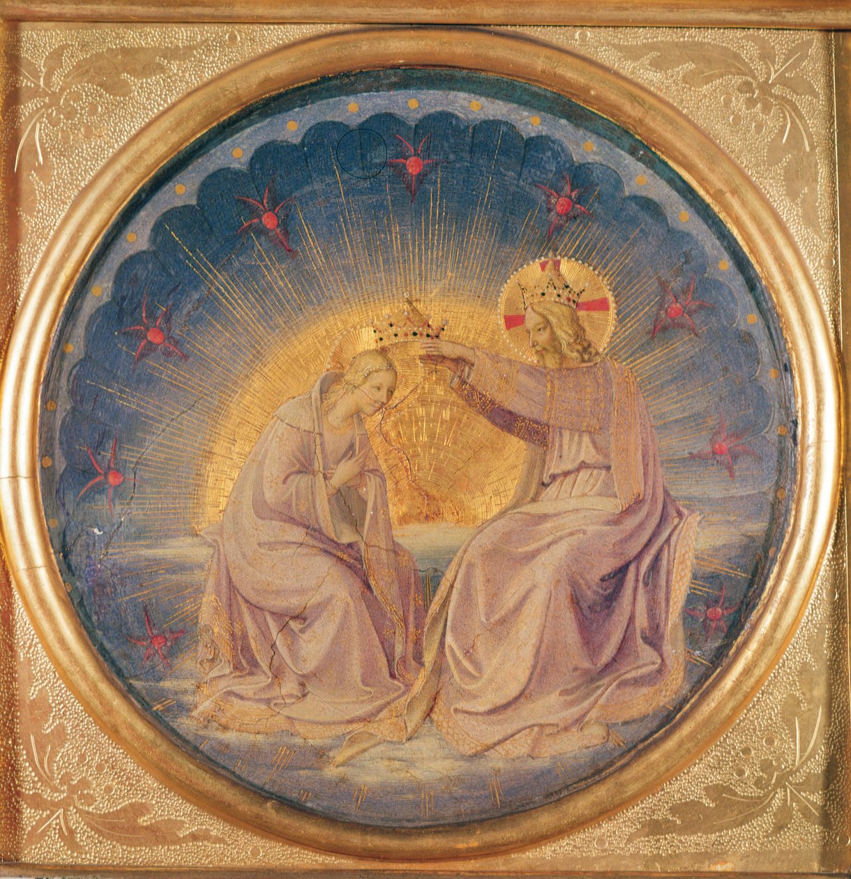 Korunovace Panny Marie (tondo), kolem roku 1395 (olej na dřevě) od Fra Angelico