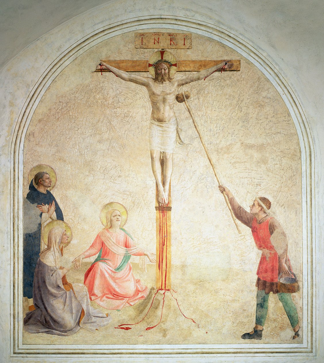Ukřižování s houbařem, 1442 od Fra Angelico