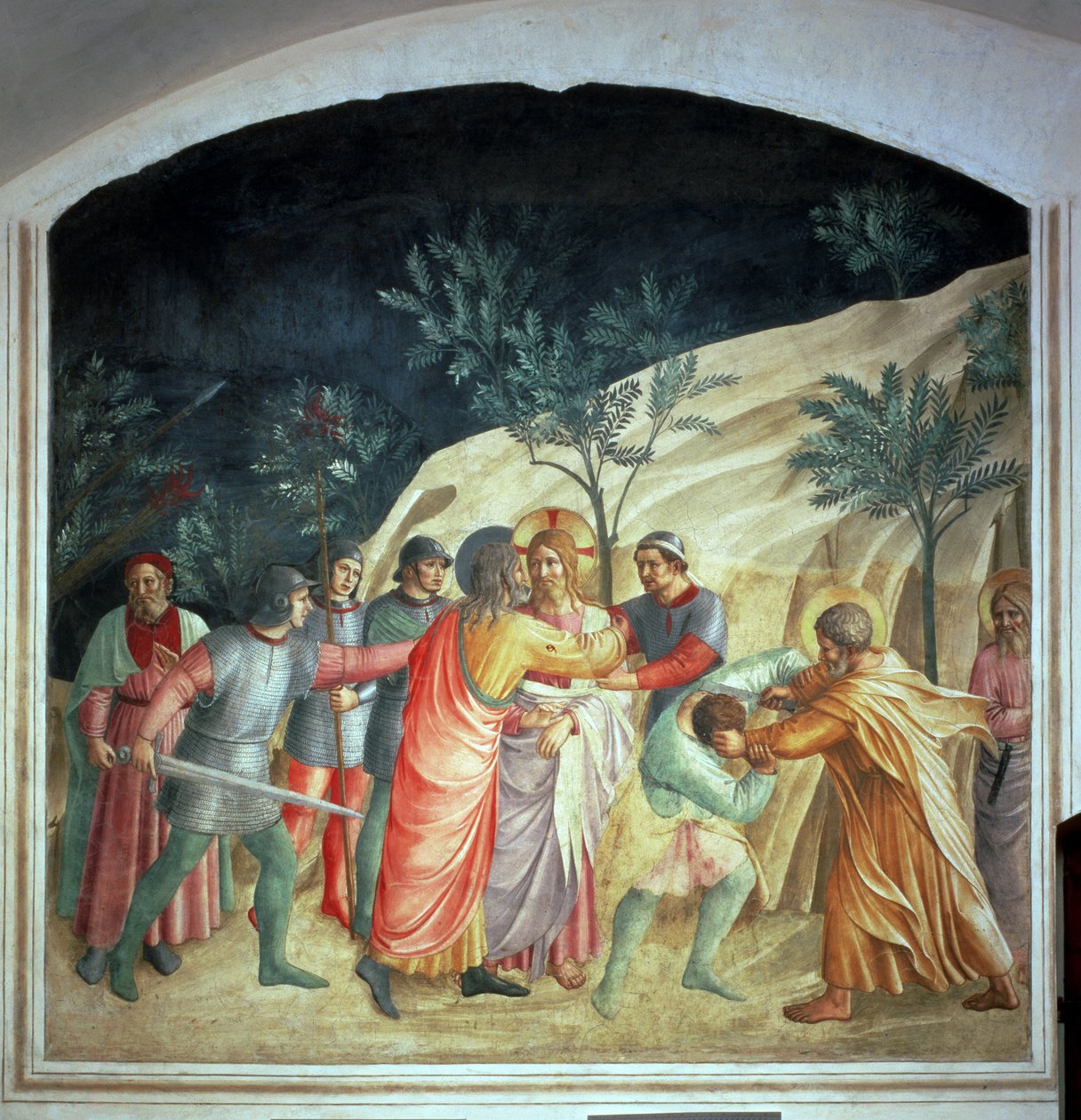 Jidášův polibek, 1442 od Fra Angelico