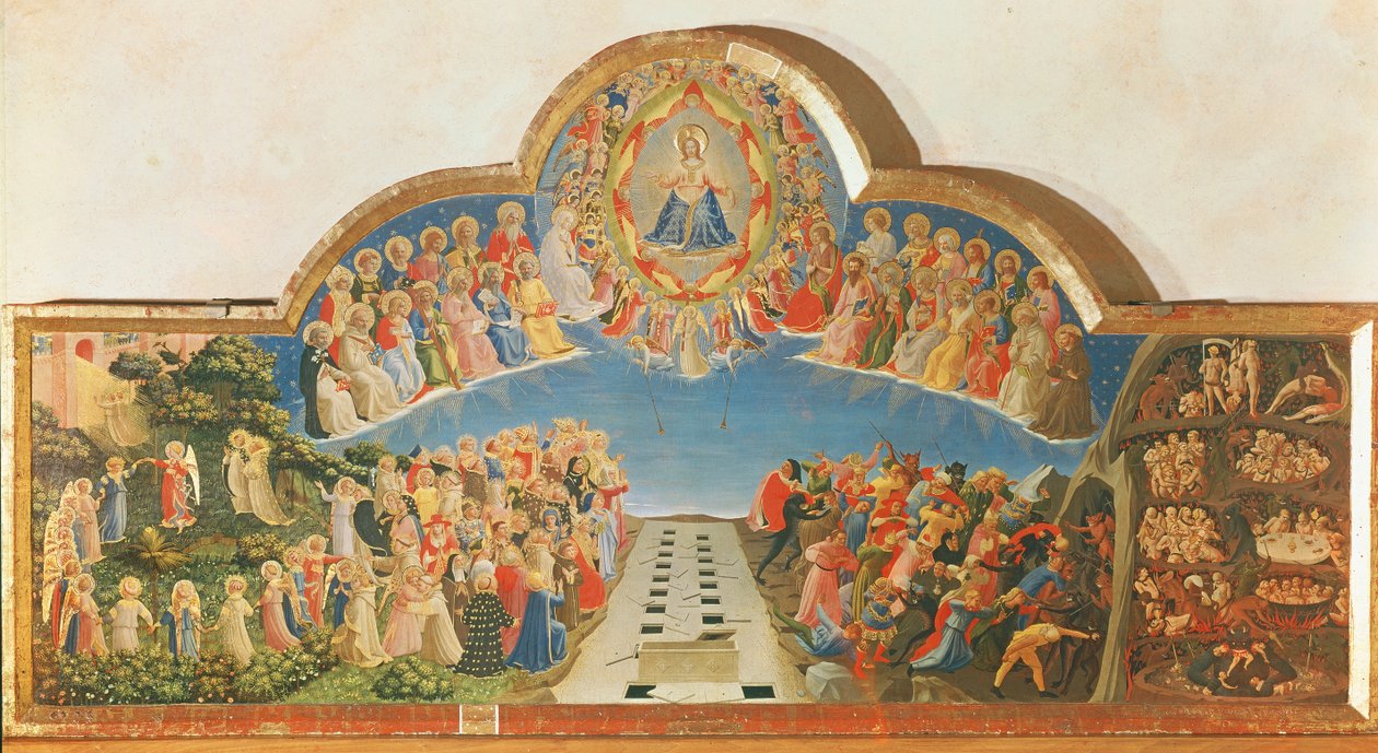 Poslední soud, oltářní obraz ze Santa Maria degli Angioli, c.1431 od Fra Angelico