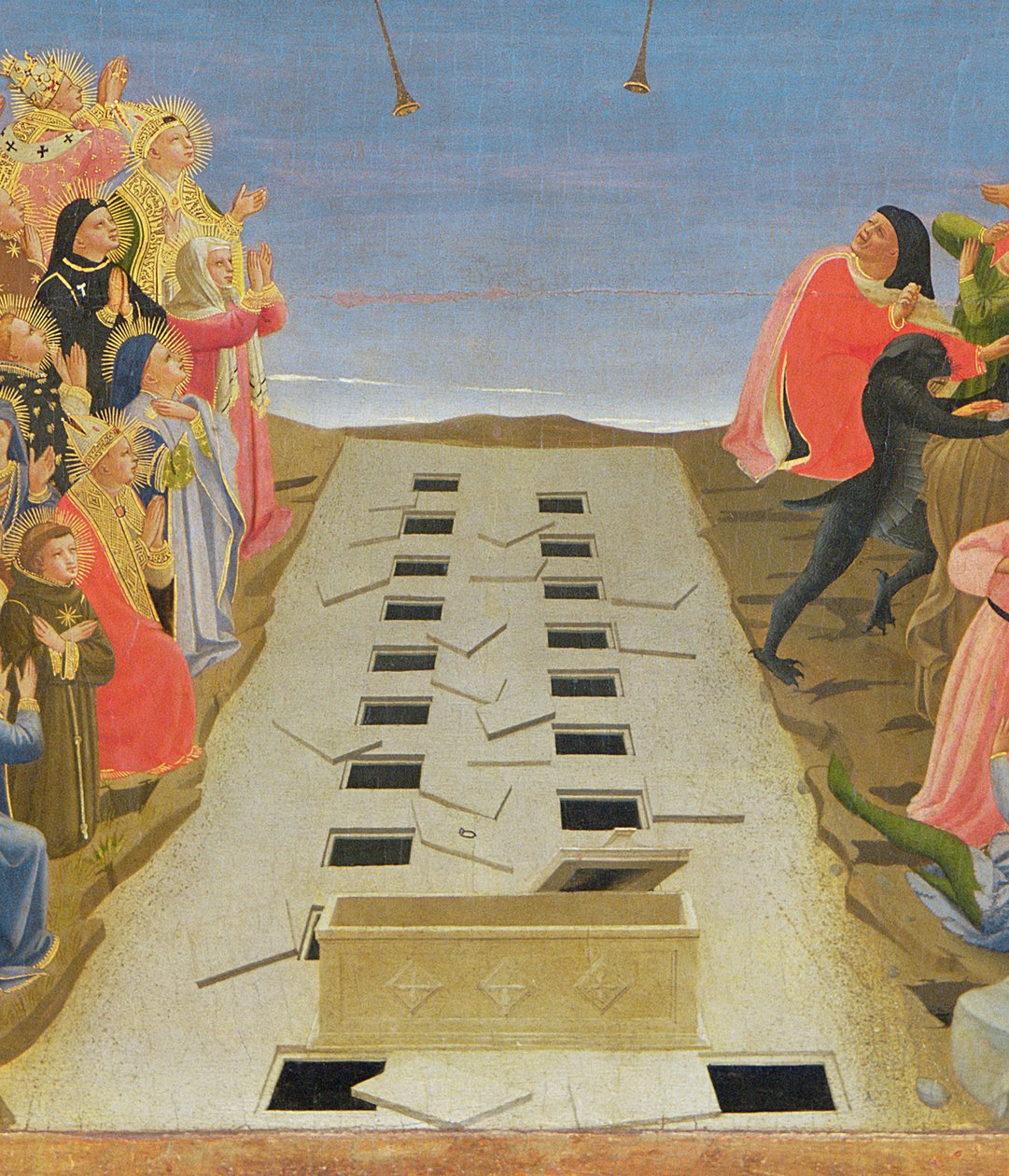 Poslední soud, oltářní obraz ze Santa Maria degli Angioli, detail, c.1431 od Fra Angelico