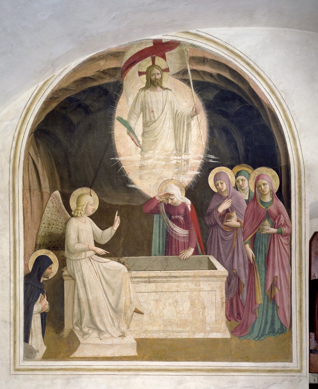 Vzkříšení Krista a zbožných žen u hrobu, 1442 od Fra Angelico