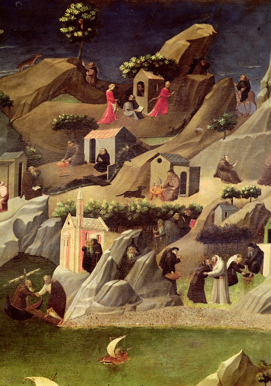 Thebaid, c.1410 (tempera na panelu) (detail 50353) od Fra Angelico