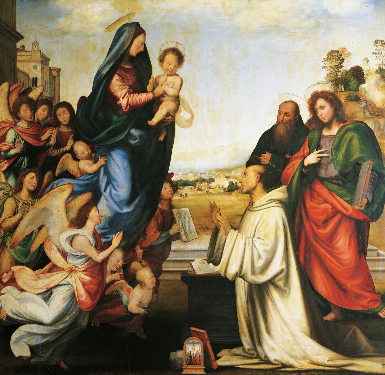 Zjevení Panny Marie svatému Bernardovi od Fra (1472-1517) Bartolomeo