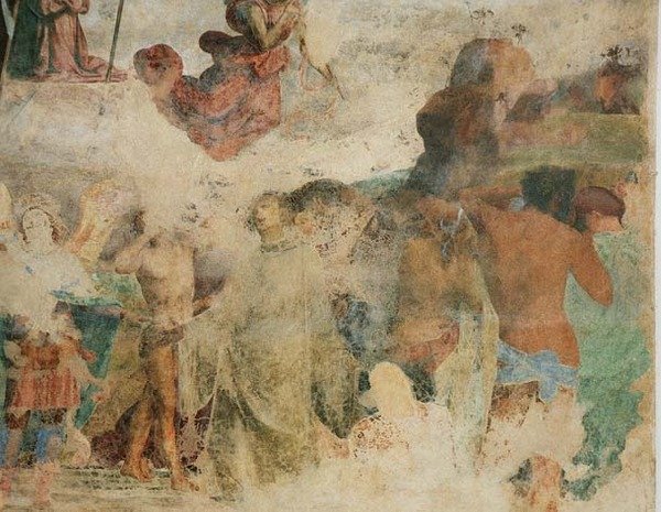 Poslední soud, detail zobrazující zatracené od Fra Bartolomeo