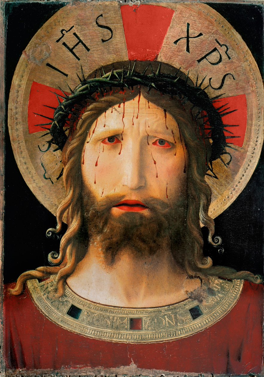 Kristus korunovaný trním, asi 30. léta 14. století (tempera na dřevě) od Fra (c.1387 1455) Angelico