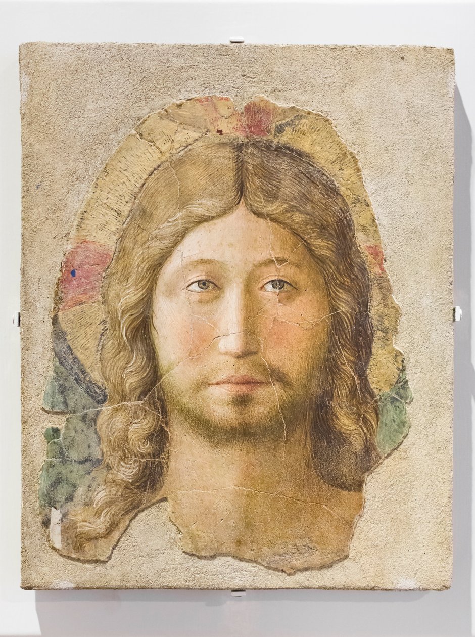 Hlava Krista, polovina 15. století (freska) od Fra (c.1387 1455) Angelico