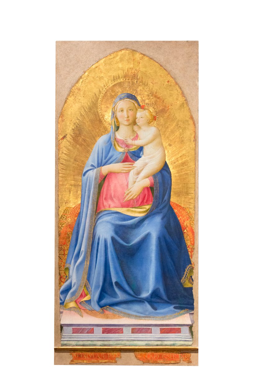 Madonna s dítětem na trůn od Fra (c.1387 1455) Angelico