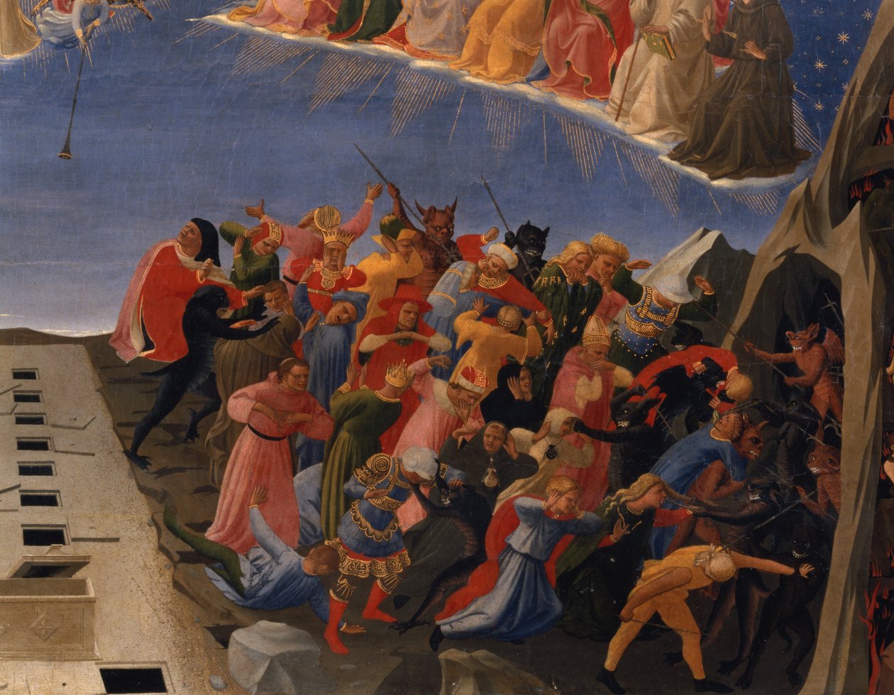 The Last Judgement, detail of the Damned, c.1431 (tempera na panelu) (detail of 49992) od Fra (c.1387 1455) Angelico
