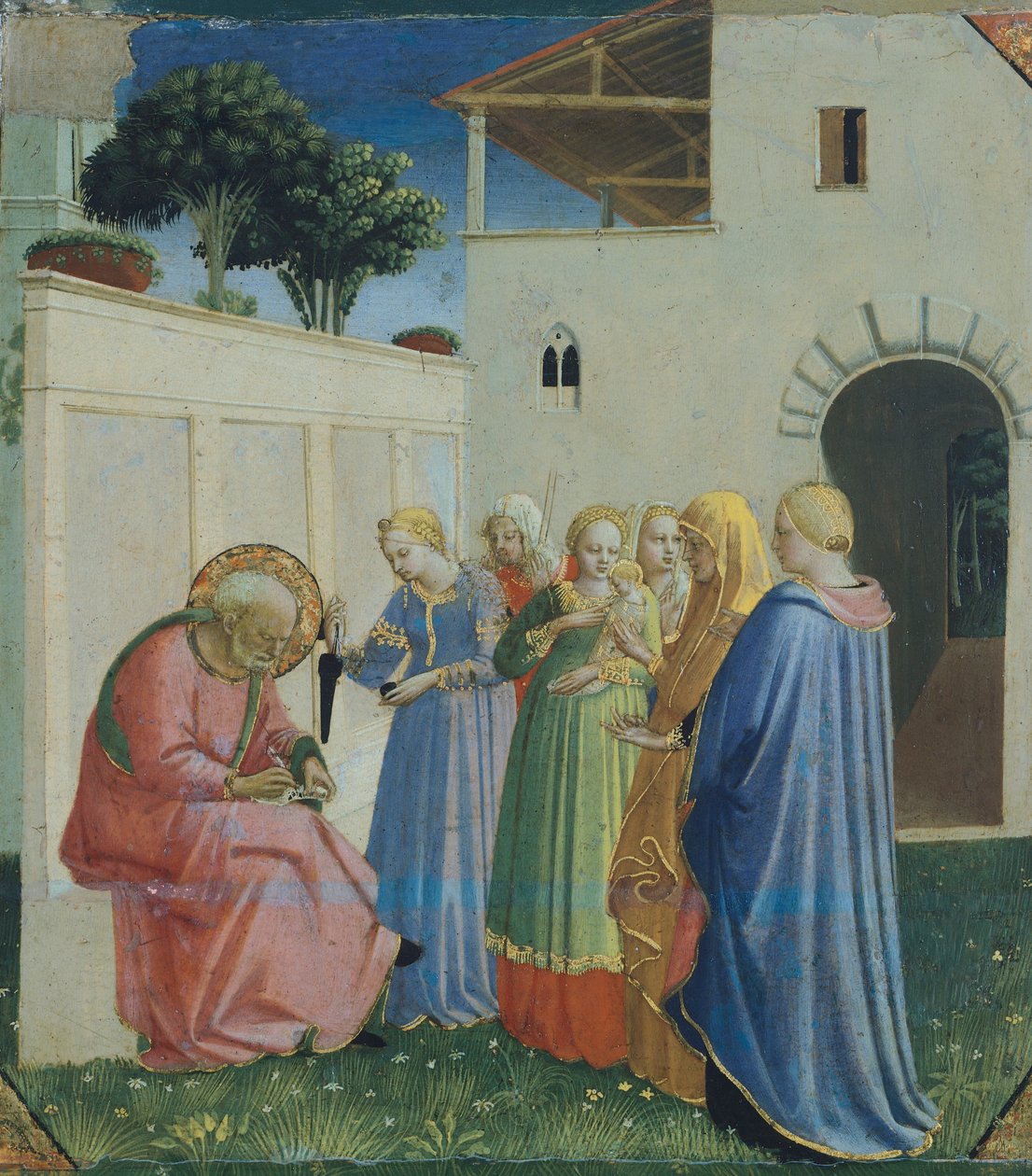 Pojmenování svatého Jana Křtitele, cca 1430 (tempera na dřevě) od Fra (c.1387 1455) Angelico