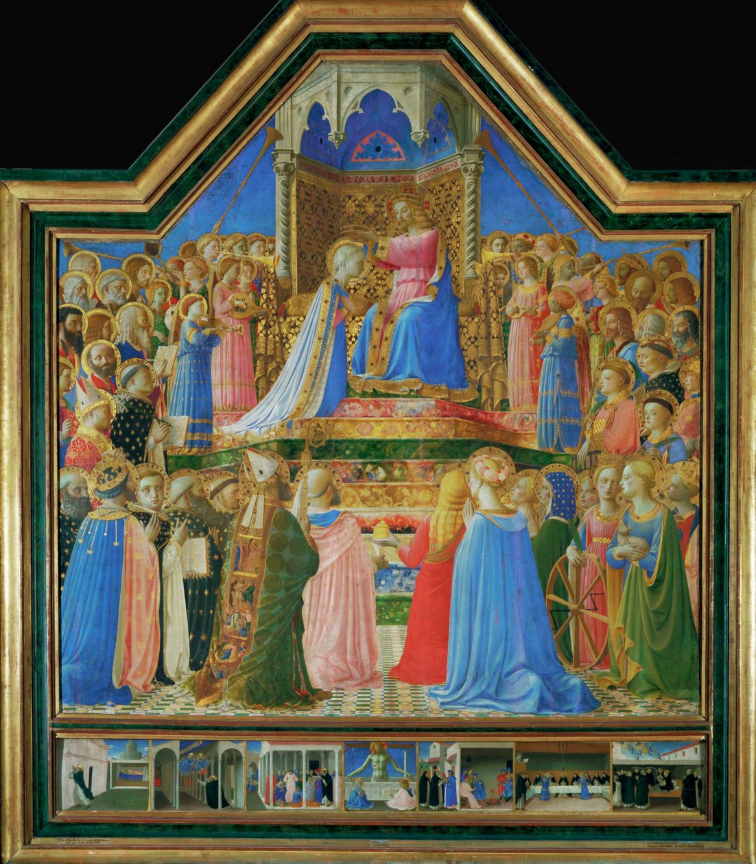 Korunovace Panny Marie, namalovaná pro dominikánskou ... od Fra (c.1387-1455) Angelico