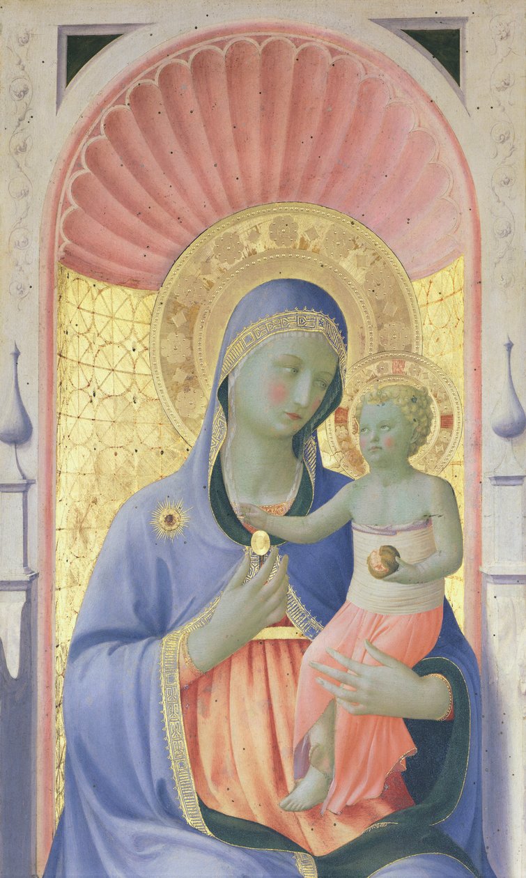 Annalena Altarpiece, circa 1430, Giovanni da Fiesole známý jako Fra Angelico (1400-cca 1455), tempera na dřevě od Fra (c.1387 1455) Angelico