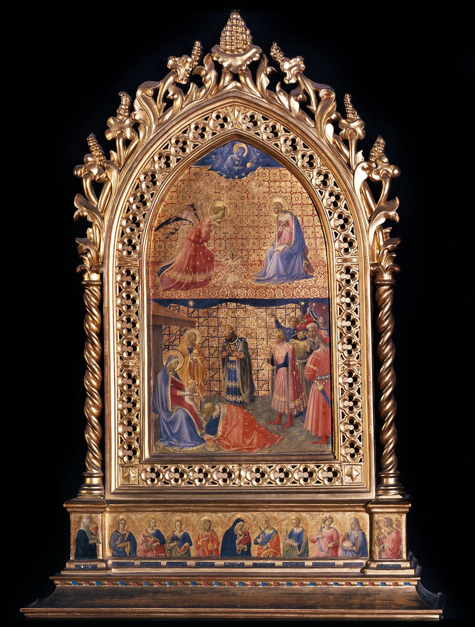 Zvěstování a klanění tří králů (dřevomalba od Fra  Angelico