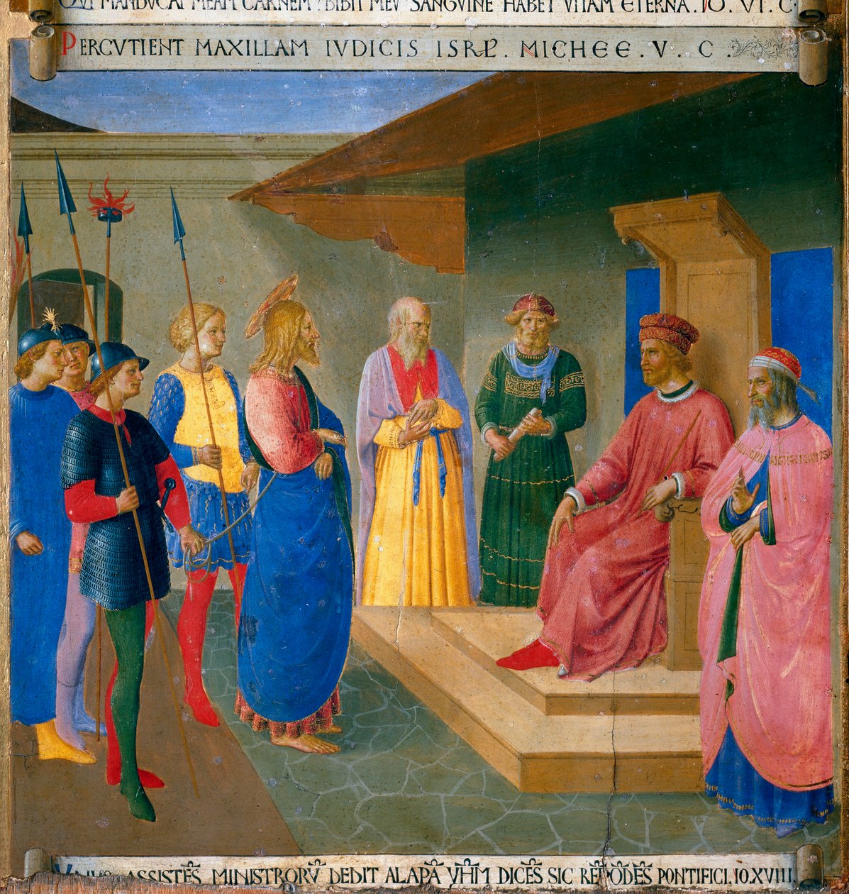 Kristus před Kaifem, detail od Fra  Angelico