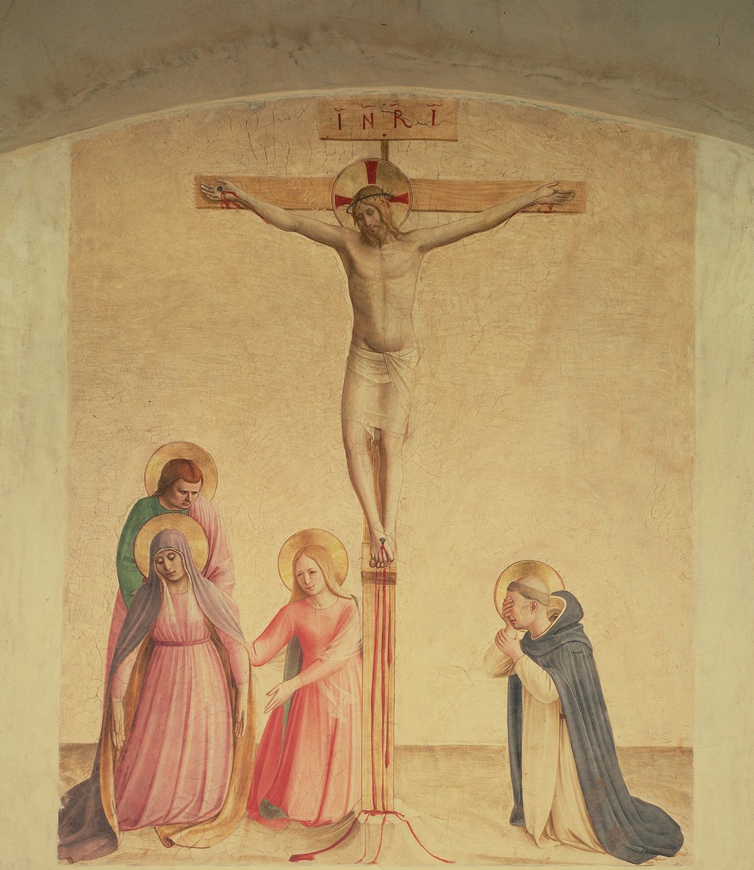 Ukřižování, kolem 1438-45 (freska) od Fra  Angelico