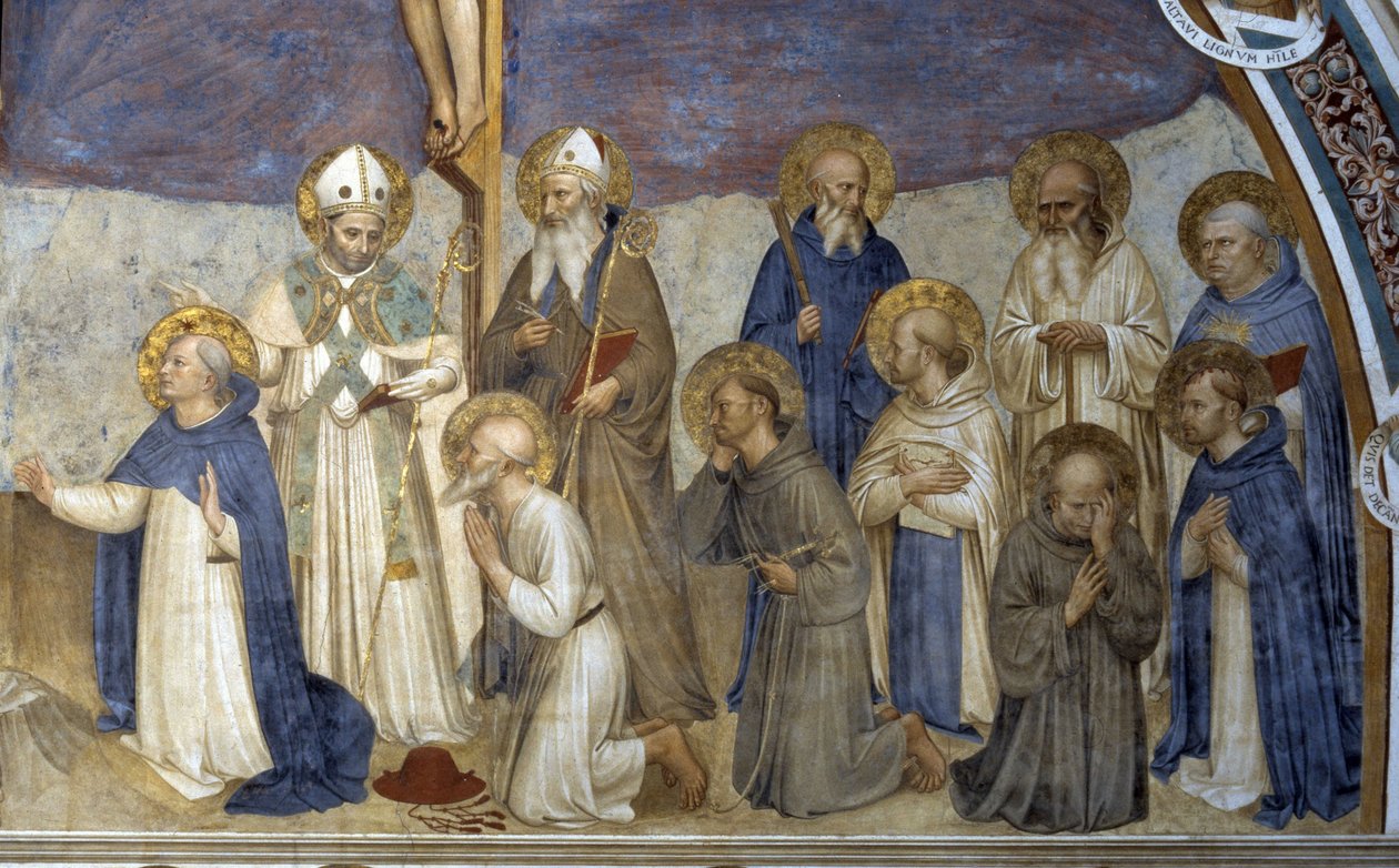 Ukřižování se svatými, detail od Fra  Angelico