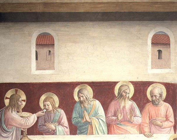 Detail z Poslední večeře od Fra  Angelico