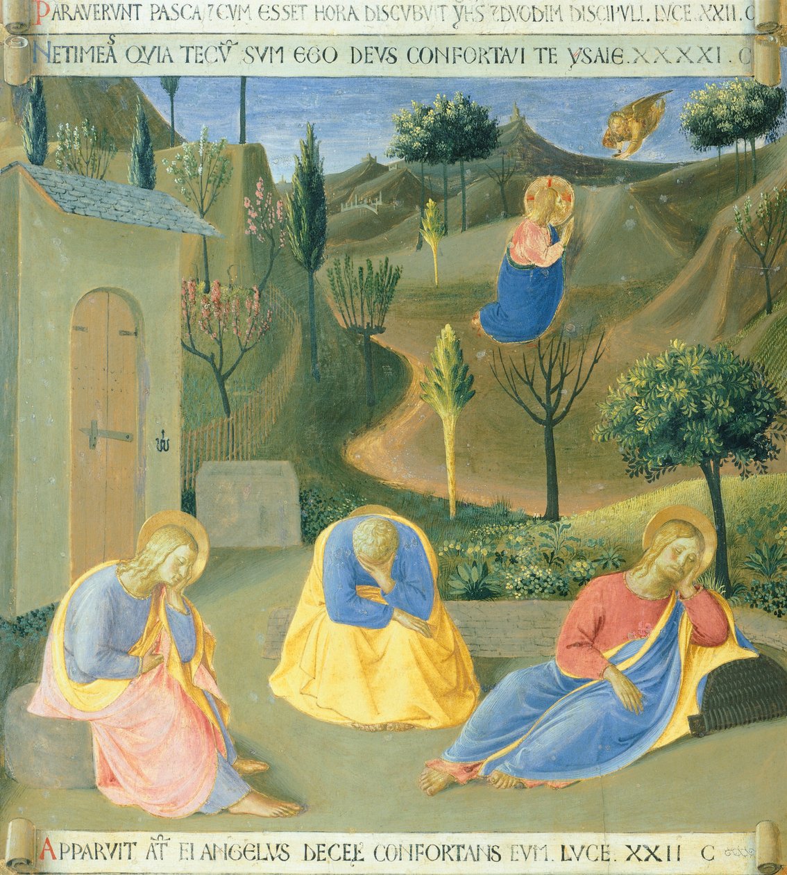 Vložka zobrazující modlitbu v zahradě, panel z Armadio degli Argenti (Stříbrná truhla) se životem Ježíše od Fra (c.1387 1455) Angelico
