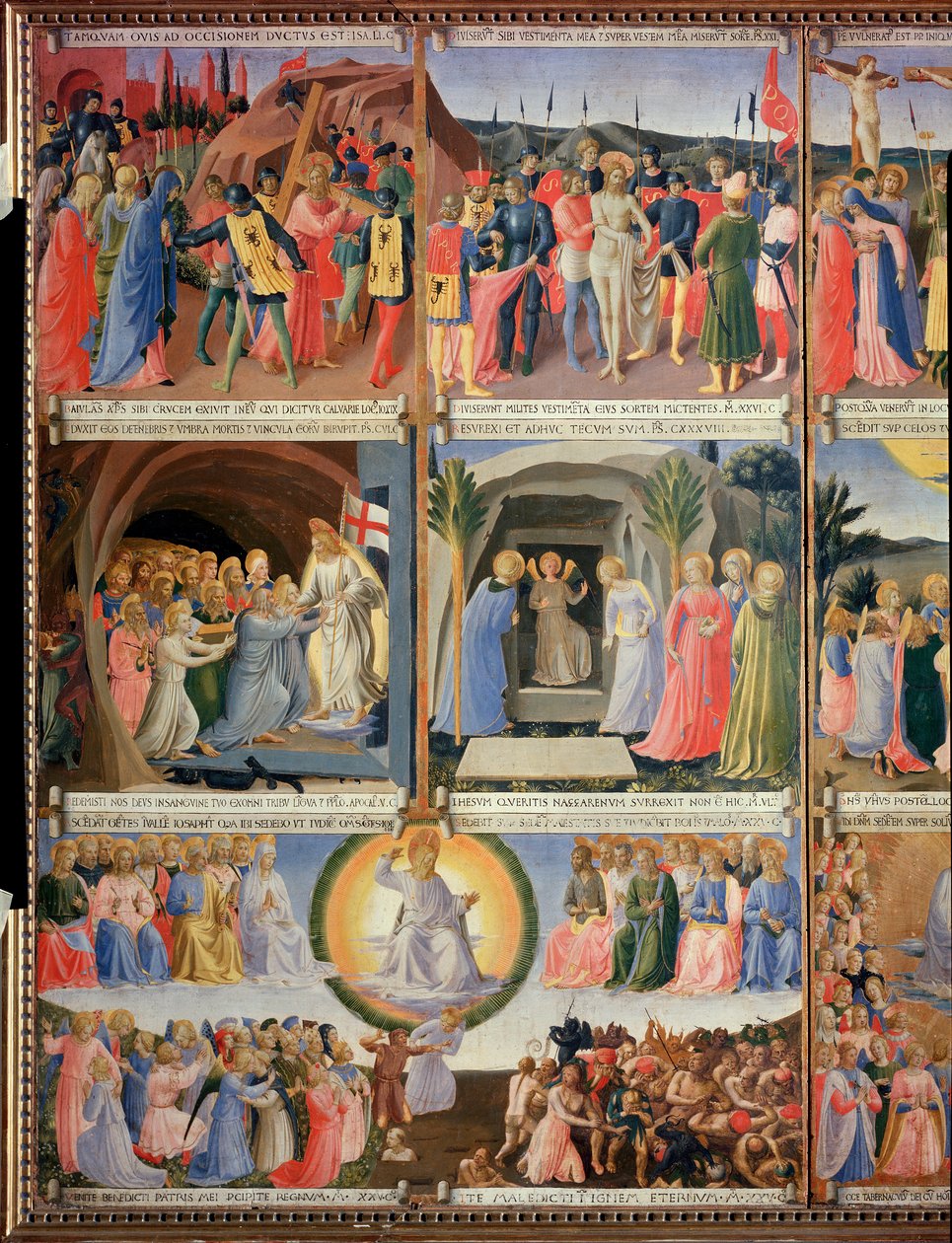 Život Kristův, skříň ze stříbra. (Tempera na dřevě od Fra  Angelico
