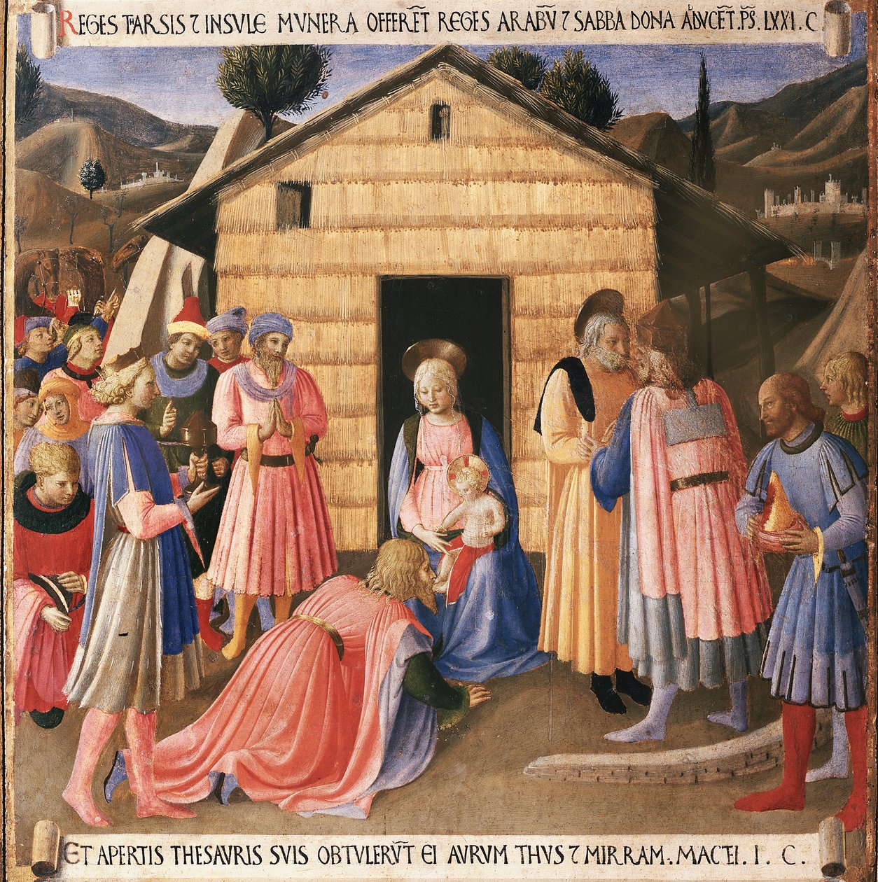 Život Kristův: Klanění mágů, Armadio degli Argenti. (Tempera na dřevě od Fra  Angelico