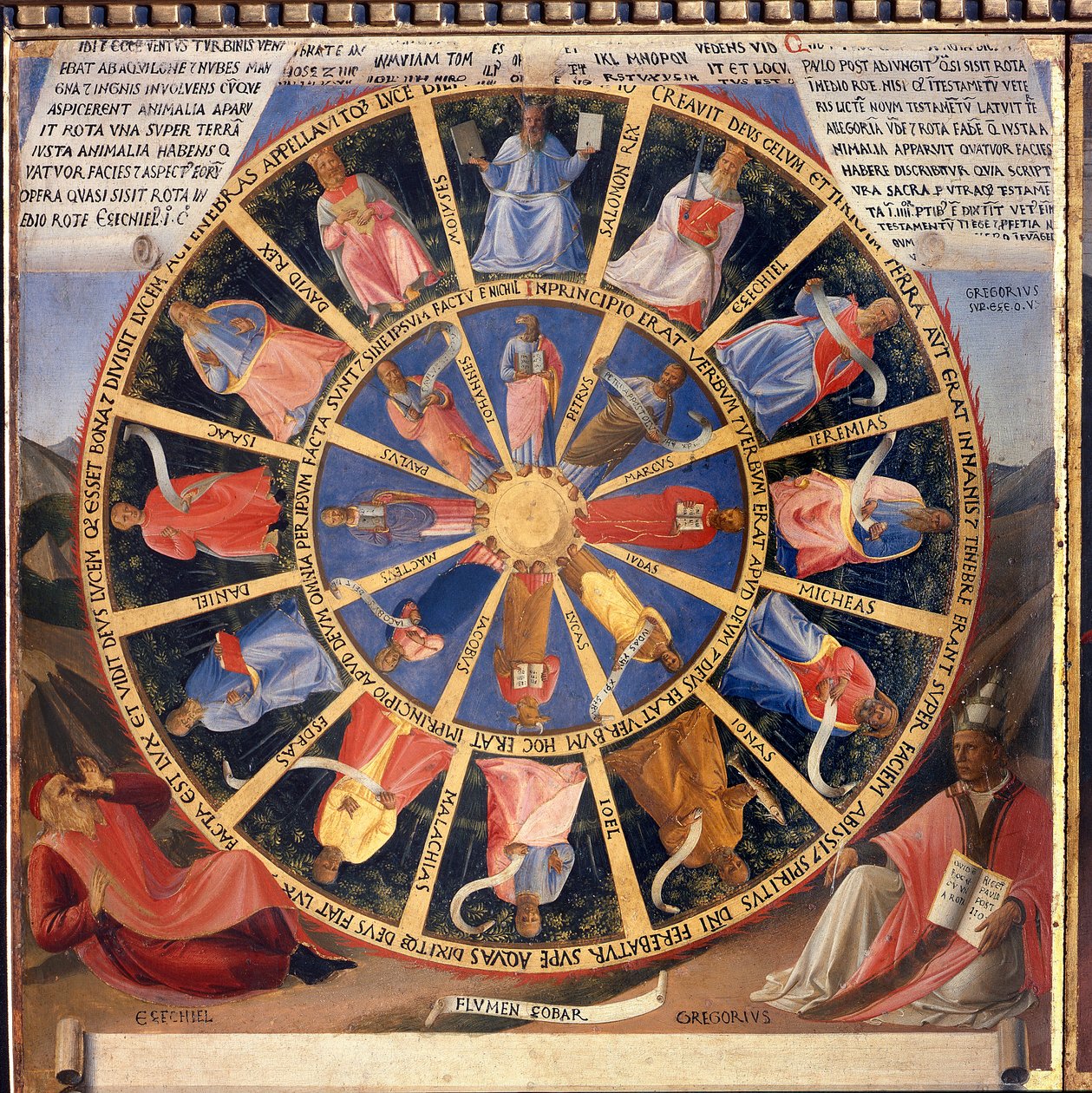 Život Kristův: vize Ezechiela, Armadio degli Argenti. (Tempera na dřevě od Fra  Angelico