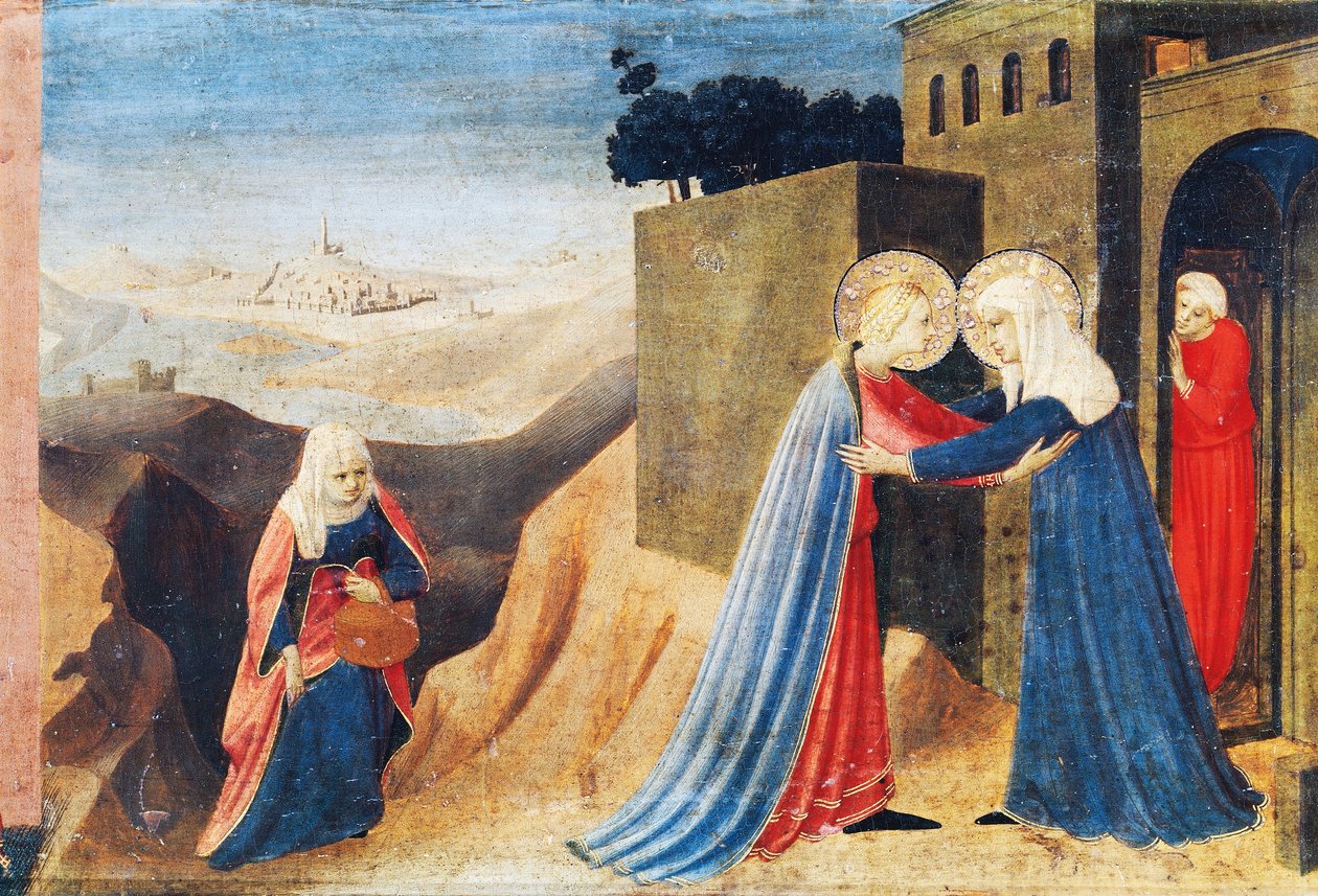 Mariina návštěva u Alžběty, c. 1430 od Fra  Angelico
