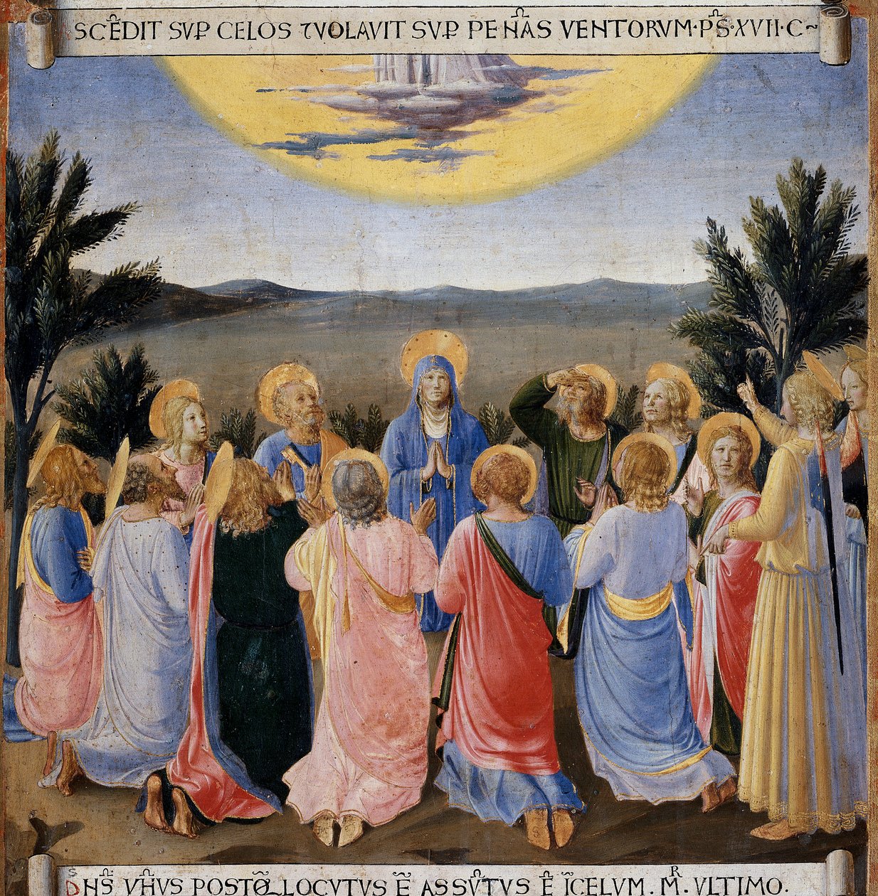 Nanebevstoupení. Život Kristův, skříň ze stříbra. (Tempera na dřevě od Fra  Angelico