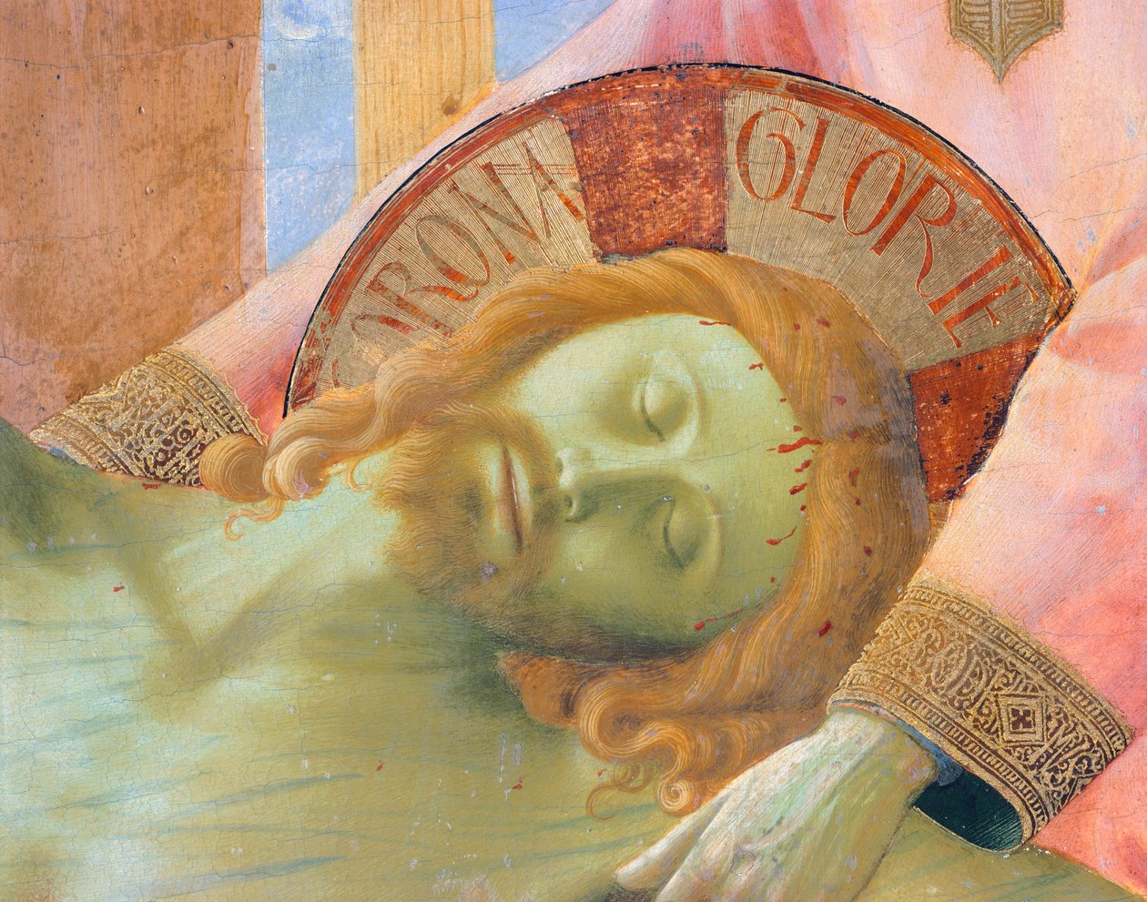 Složení z kříže nebo oltářní obraz Nejsvětější Trojice, cca 1432, od Giovanni da Fiesole známého jako Fra Angelico (1400-cca 1455), tempera na dřevě od Fra (c.1387 1455) Angelico