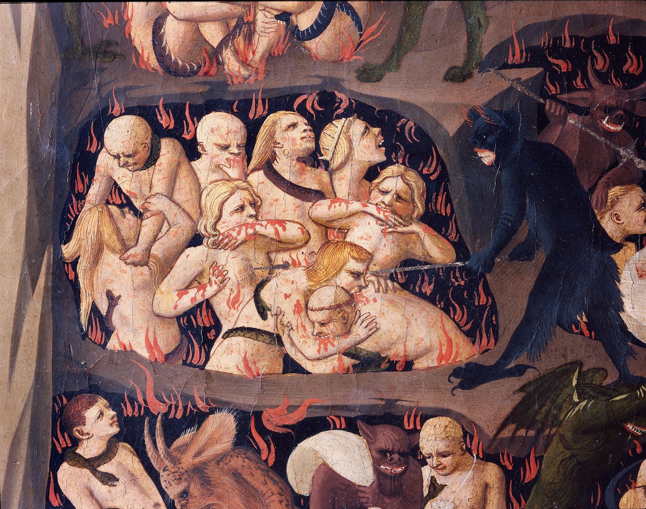 Poslední soud: Peklo (tempera na dřevě od Fra  Angelico
