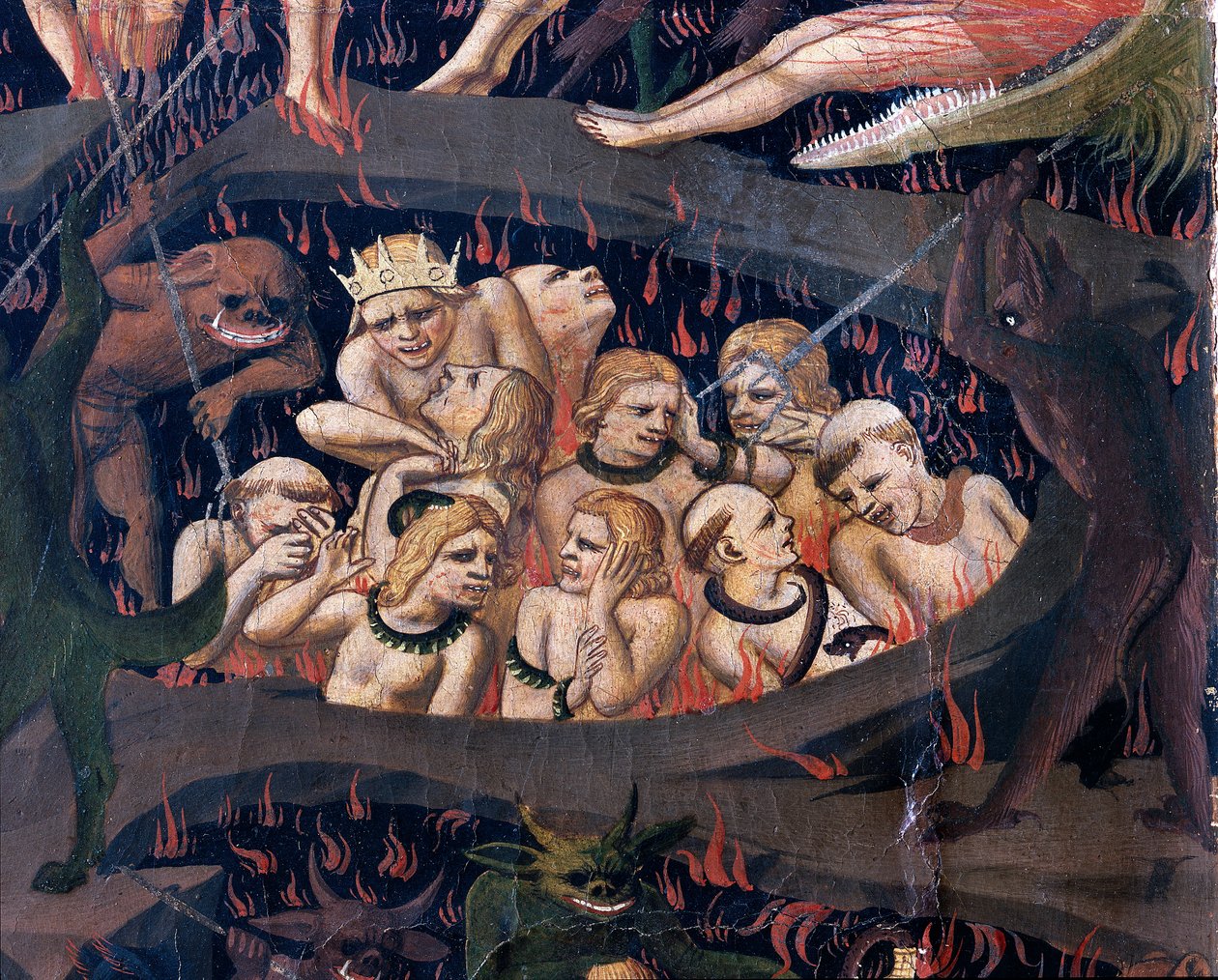 Poslední soud: Peklo (tempera na dřevě od Fra  Angelico