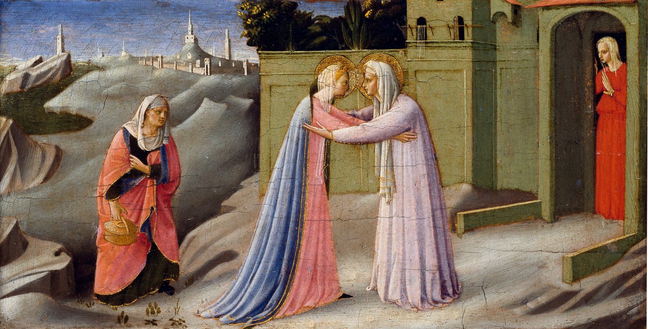 Navštívení (oltářní obraz), obraz od Fra Angelica, c.1440 od Fra  Angelico
