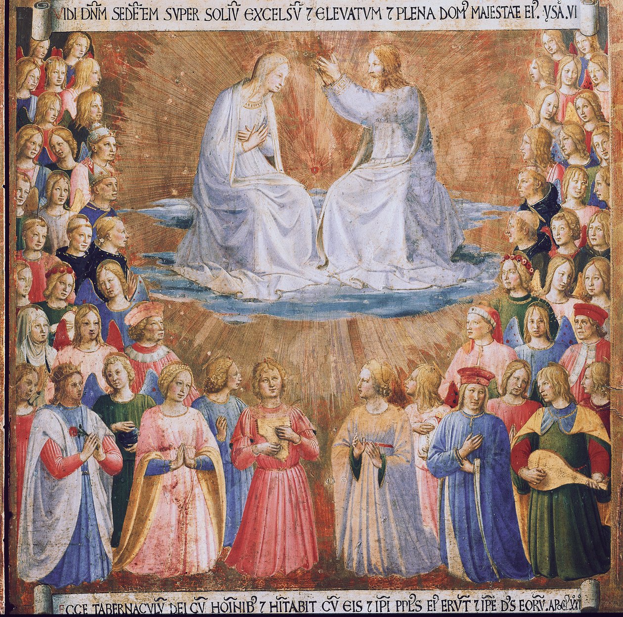 Korunovace Panny Marie. Život Kristův, Armadio degli Argenti. (Tempera na dřevě od Fra  Angelico
