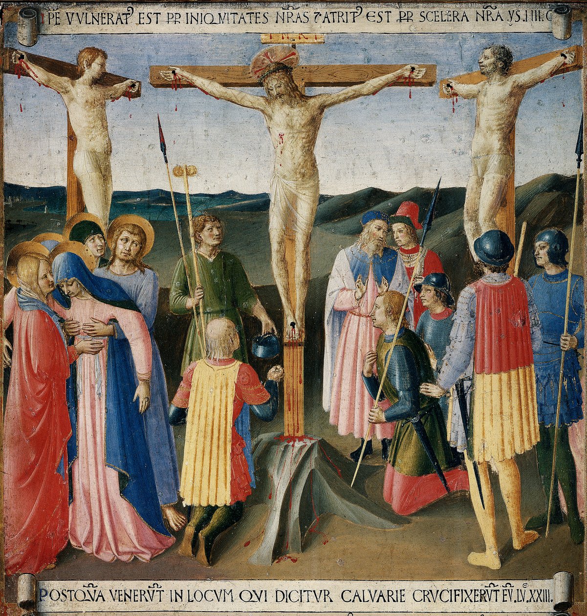 Ukřižování. Život Kristův, Armadio degli Argenti. (Tempera na dřevě od Fra  Angelico