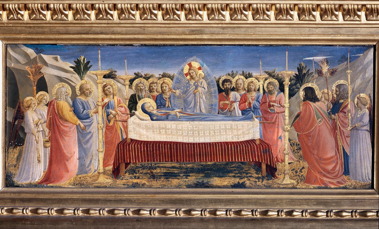 Pohřby Panny Marie (dřevomalba od Fra  Angelico