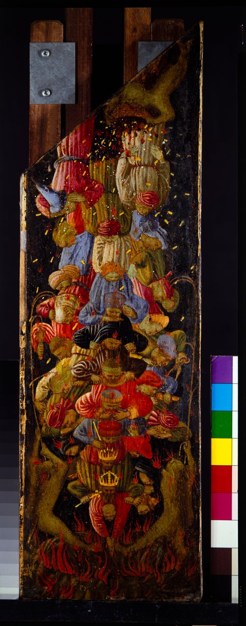 Dva panely z Posledního soudu zobrazující výstup do nebe a sestup do pekla (panel) od Fra (c.1387 1455) Angelico