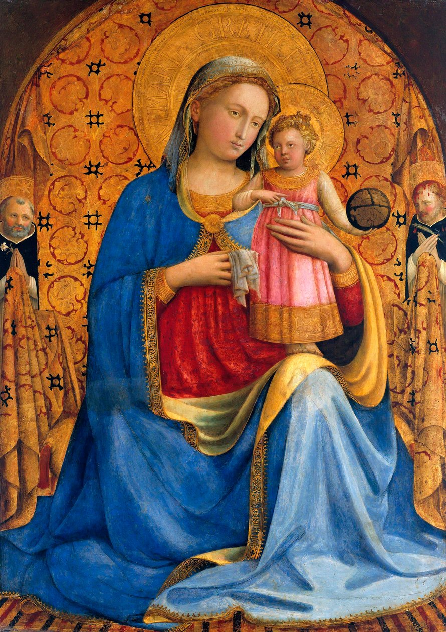 "Madona a dítě se svatým Dominikem a svatým z Verony" (Madona a dítě se svatými Dominikem a Petrem mučedníkem (Madonna dell