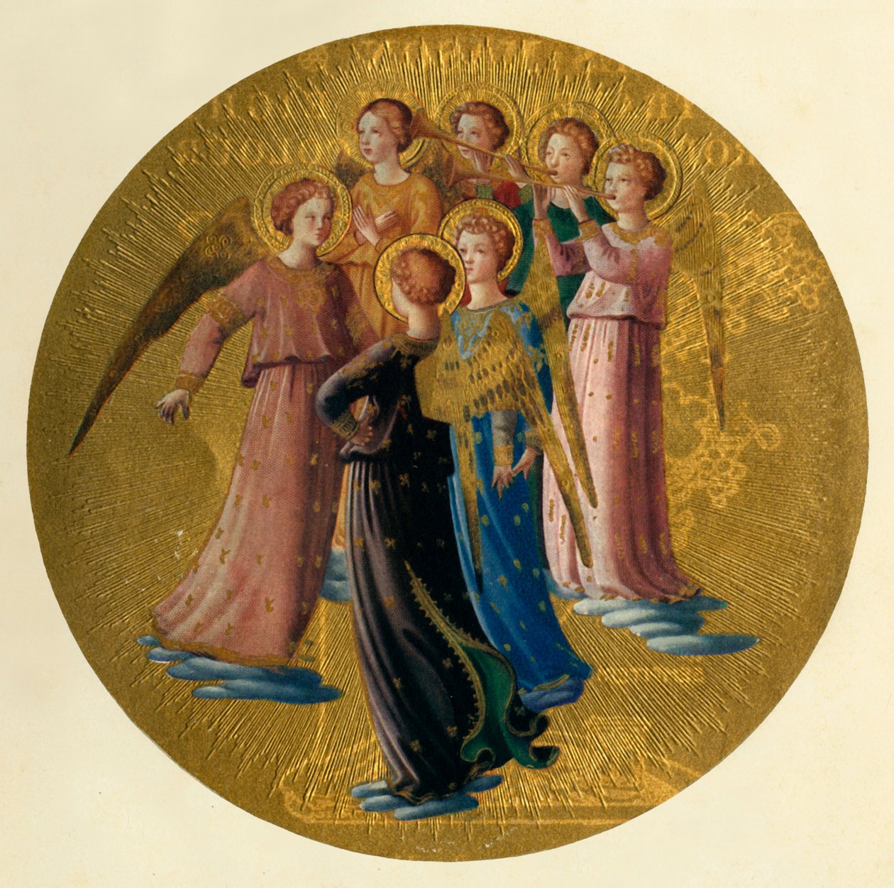 Skupina andělů, 15. století, c1909 od Fra Angelico