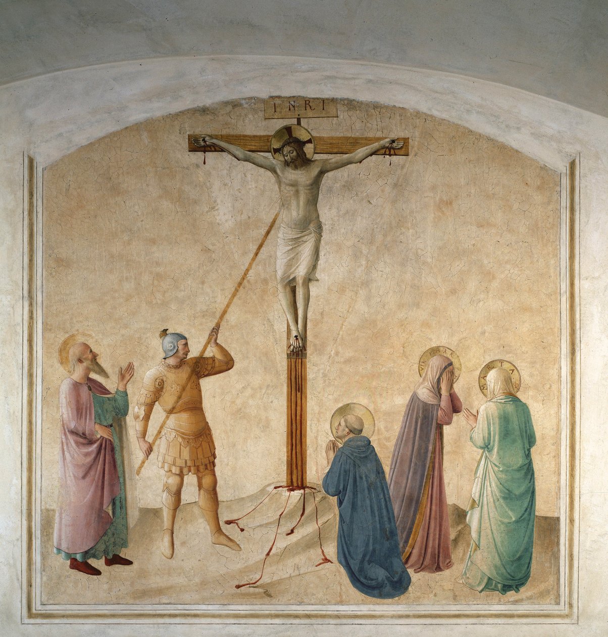 Kristus ukřižovaný se svatým Longinem od Fra Angelico