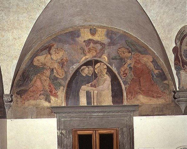 Kristus vítá dva dominikánské bratry, lunette od Fra Angelico