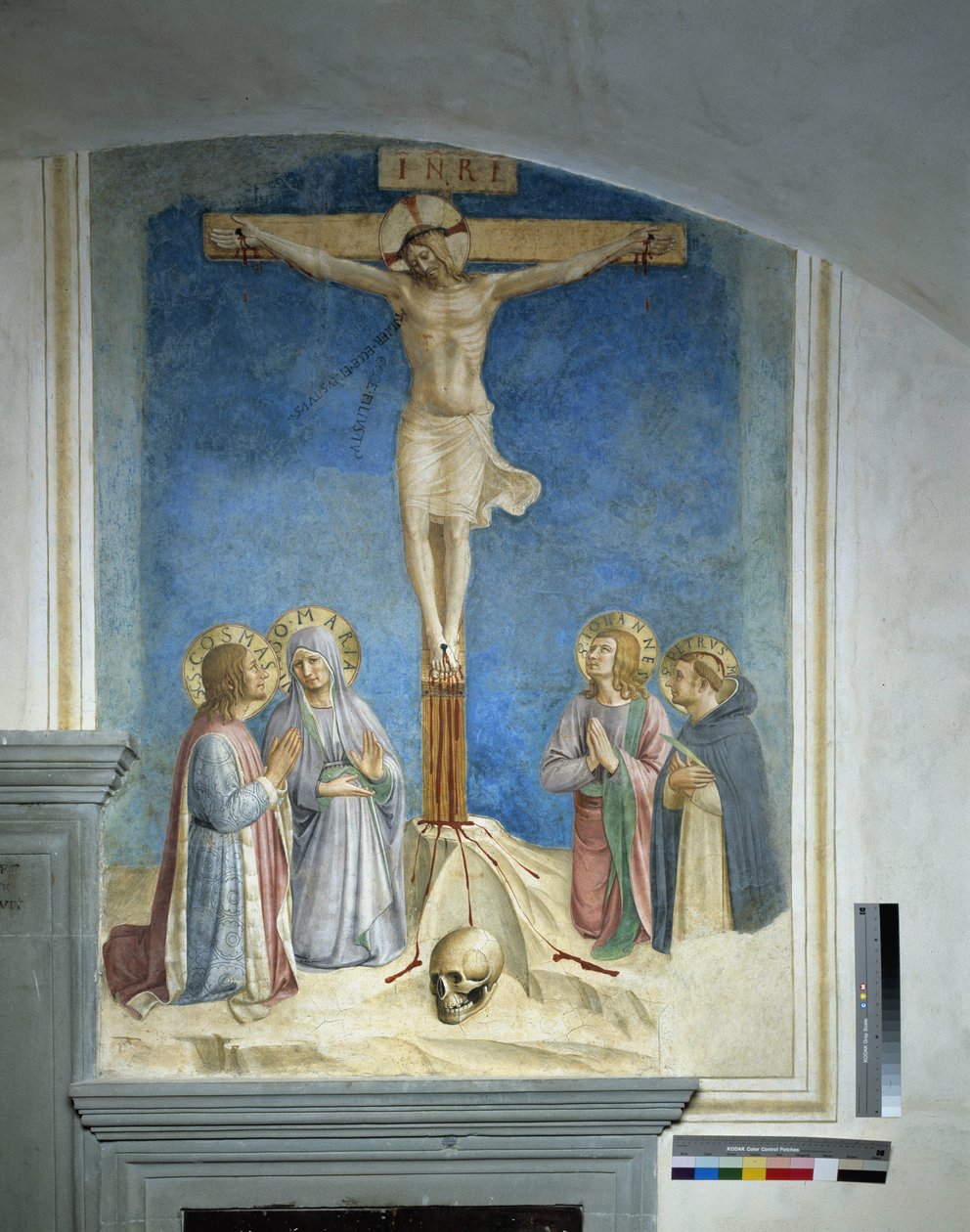 Ukřižování s Pannou Marií a svatým Kosmem od Fra Angelico