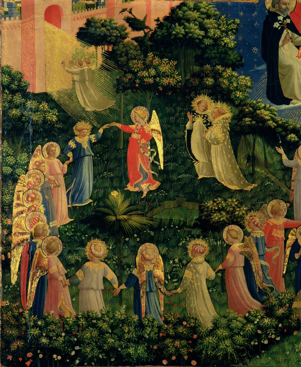 Detail nebe z Posledního soudu od Fra Angelico
