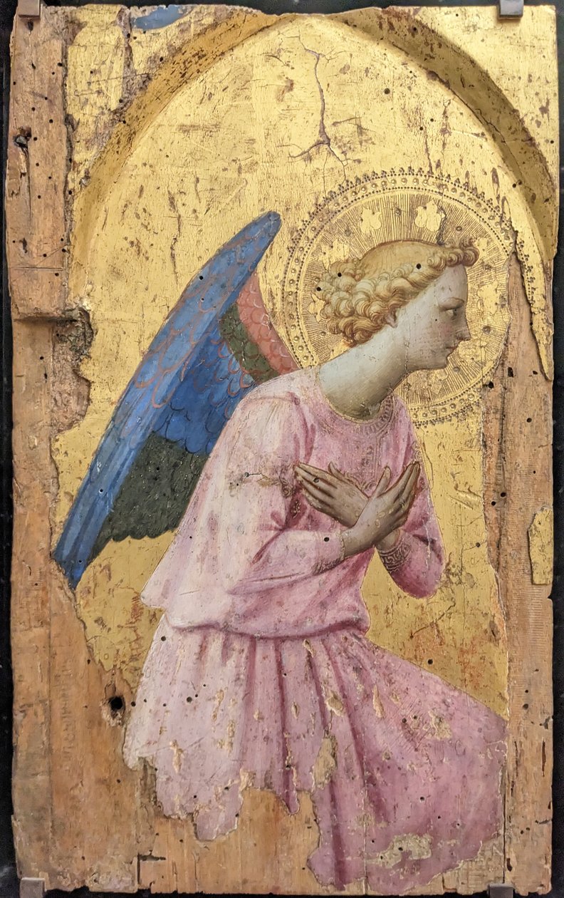 Francouzsky: Ange en adoration, tourné vers la droite Adoring Angel, Looking Right (Klanící se anděl, hledící doprava) od Fra Angelico