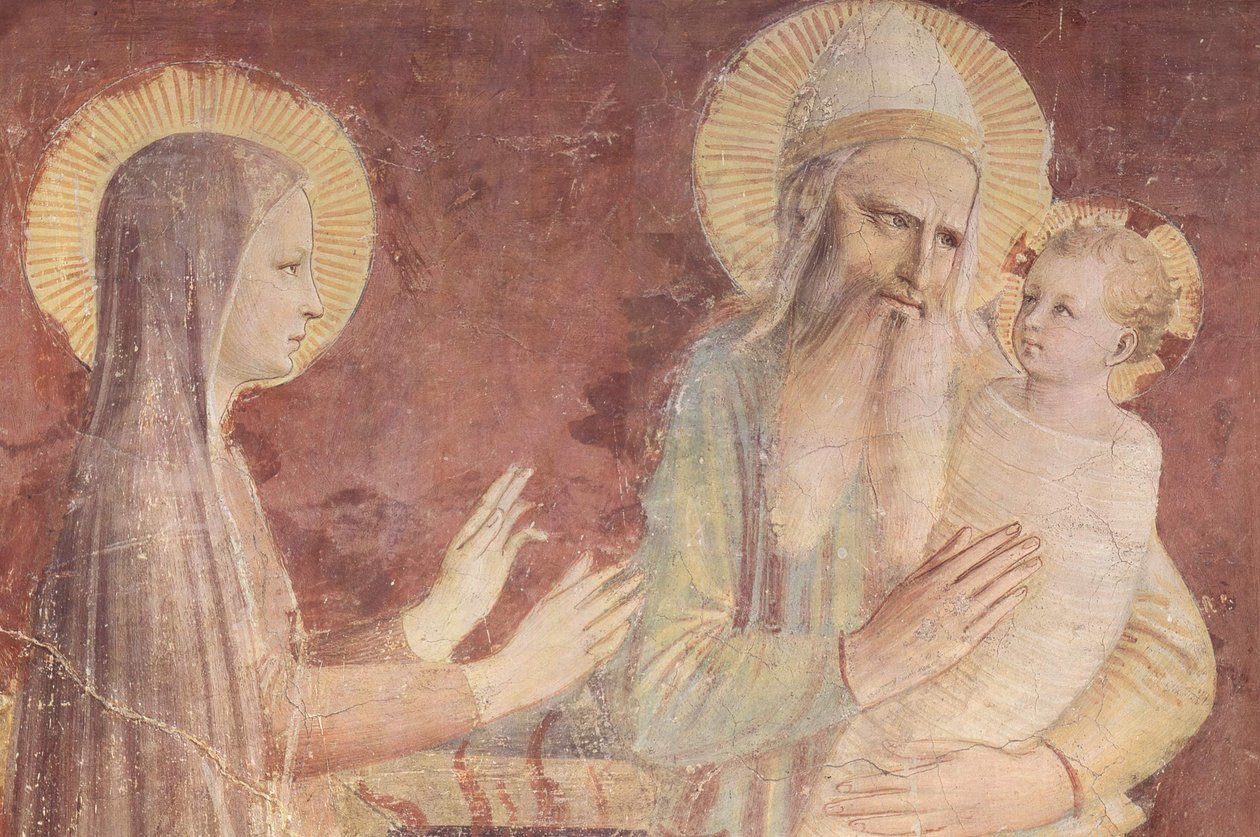 Prezentace v chrámu, detail od Fra Angelico
